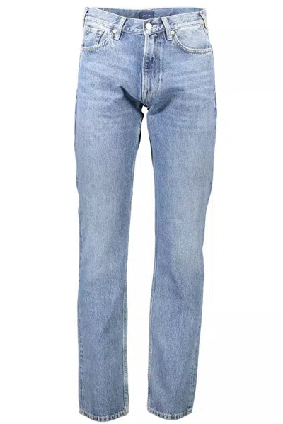 Shop Gant Light Blue Cotton Jeans & Pant