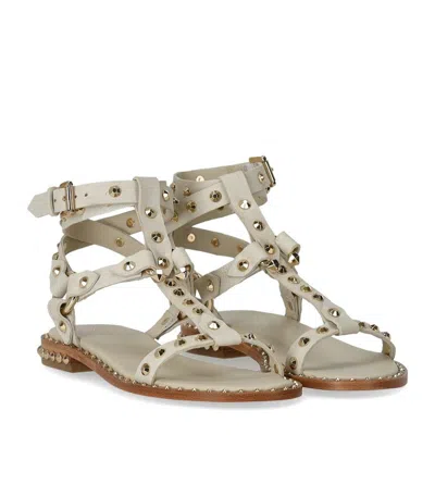 Ash Pulp Studded Ankle-strap Sandals In Beige