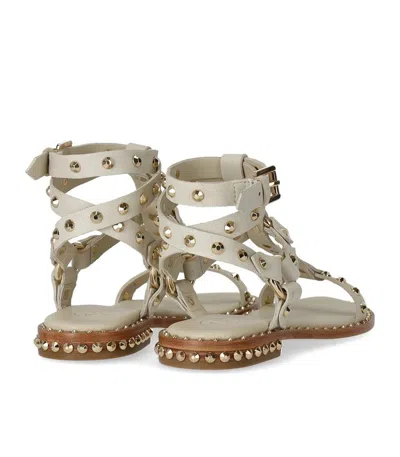 Ash Pulp Studded Ankle-strap Sandals In Beige
