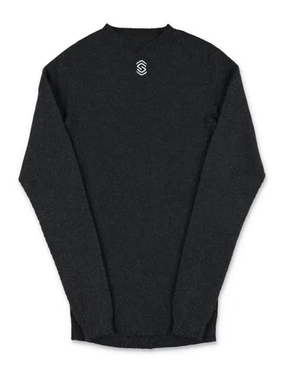 Shop Silverskin Stay Warm Long Sleeve Tee In Anthracite