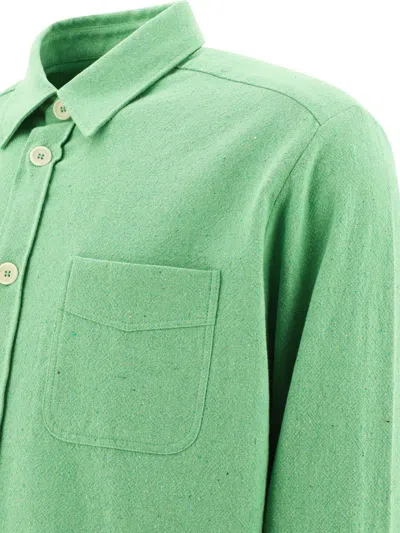 Shop Apc A.p.c. "aston" Overshirt Jacket In Green
