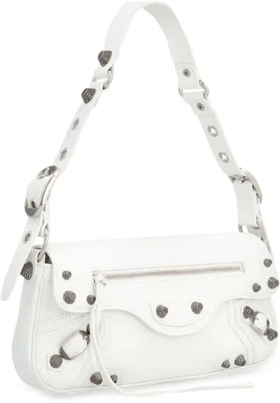 Shop Balenciaga Le Cagole Leather Crossbody Bag In White