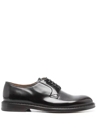 Shop Doucal's Horse Derby Shoes In Brown