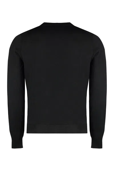 Shop Drumohr Merino Wool Cardigan In Black