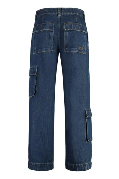 Shop Gucci Cargo Jeans In Denim