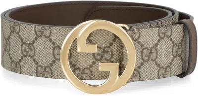Shop Gucci Blondie Reversible Belt In Beige