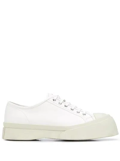 Shop Marni Lace Up Sneakers Shoes In White
