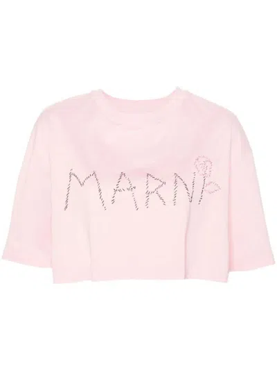 Shop Marni T-shirt Clothing In Pink & Purple