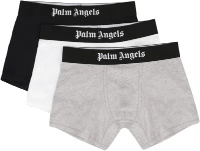 Shop Palm Angels Set Of Three Boxers In Multicolor
