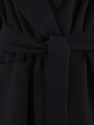 Shop Sportmax "polka" Robe Coat In Black