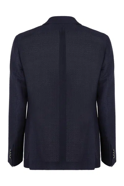 Shop Tagliatore Single-breasted Two-button Jacket In Blue