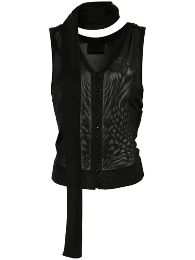 Shop Jacquemus Le Haut Maestra Ribbed Tank Top In Black