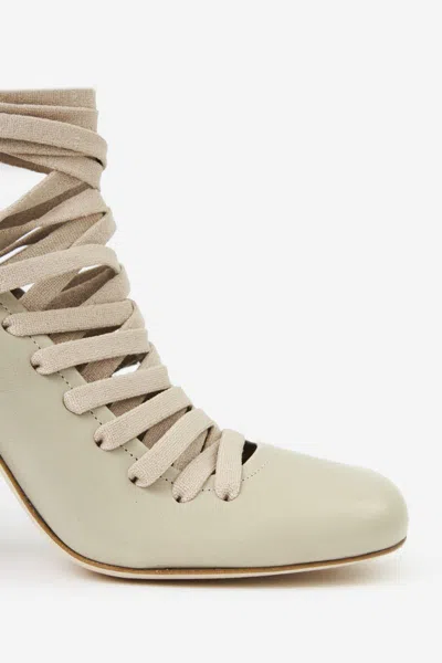Shop Lemaire Boots In Cream