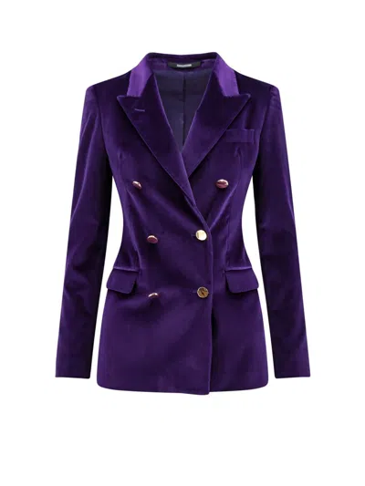 Shop Tagliatore Blazer In Purple