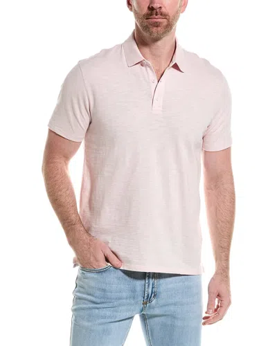 Shop Vince Slub Polo Shirt In Pink