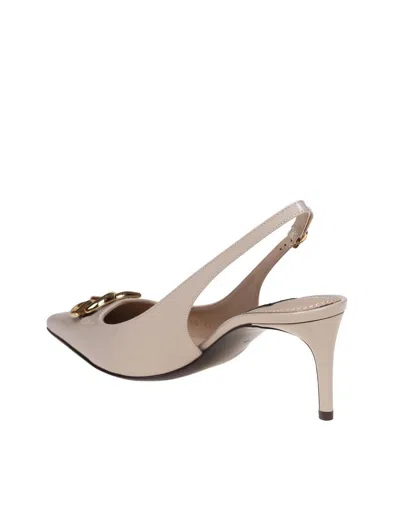 Shop Dolce & Gabbana Patent Leather Slingback In Cappuccino