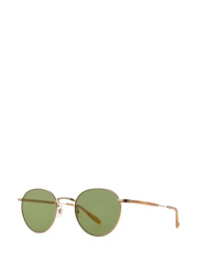 Shop Garrett Leight Sunglasses In Gold-ember Tortoise