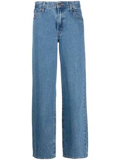Shop Levi's Mid-rise Baggy Dad Straight Jeans In Cotton
