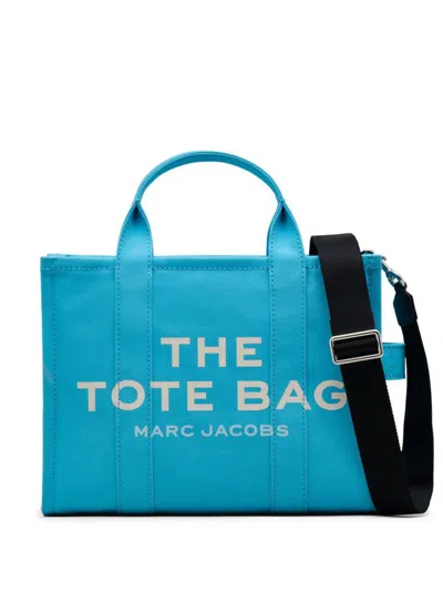 Shop Marc Jacobs Medium 'the Tote Bag' In Cotton In Blue