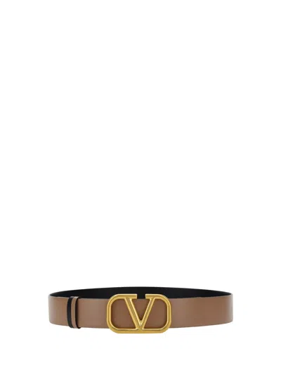 Shop Valentino Garavani Belts E Braces In Smokey Brown-nero