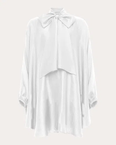 Shop Azeeza Women's Emlyn Raw Silk Mini Dress In White