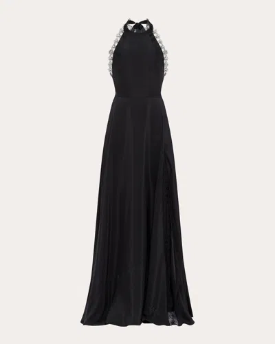 Shop Azeeza Women's Maitreyi Charmeuse Gown In Black