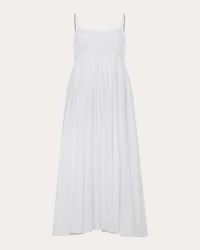Shop Azeeza Women's Rachel Poplin Midi Dress In White