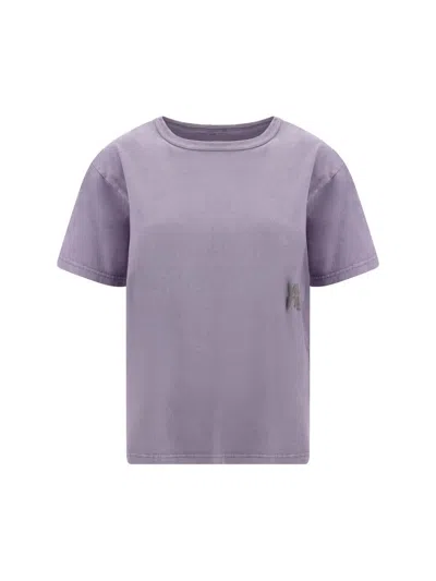 Shop Alexander Wang T-shirts In Acid Pink Lavender