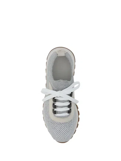 Shop Brunello Cucinelli Sneakers In Light Grey