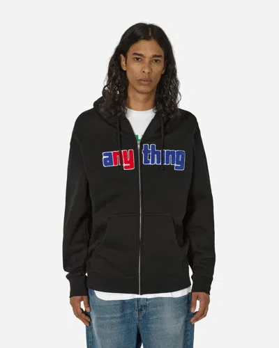 Shop Anything Speedball Logo Zip-up Hoodie In Black