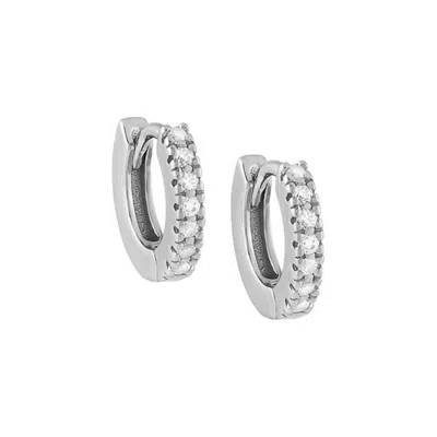 Adina Eden Cz Mini Huggie Earring In Multi