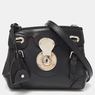 Shop Ralph Lauren Leather Mini Ricky Tote In Black