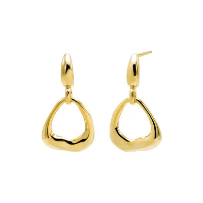 Shop Adina Eden Open Pendant Drop Stud Earring In Gold