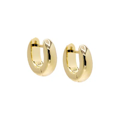 Shop Adina Eden Mini Chunky Huggie Earring In Gold