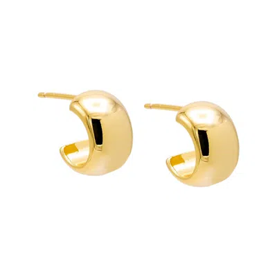 Shop Adina Eden Mini Wide Open Hoop Earring In Gold
