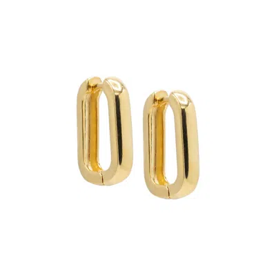 Shop Adina Eden Chunky Solid U-shape Huggie Earring In Gold