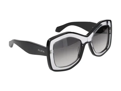 Shop Alaïa Azzedine Alaia Sunglasses In Crystal Black Grey