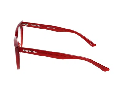 Shop Balenciaga Eyeglasses In Red Red Transparent