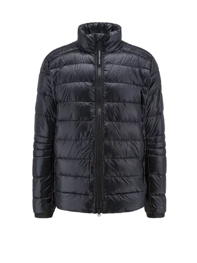 Shop Canada Goose Crofton Techno-nylon Down Jacket In Black