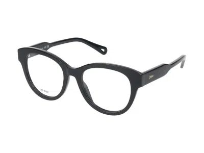 Shop Chloé Eyeglasses In Black Black Transparent