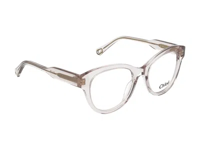 Shop Chloé Eyeglasses In Nude Nude Transparent