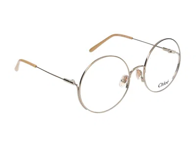 Shop Chloé Eyeglasses In Gold Gold Transparent