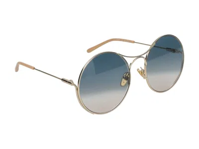 Shop Chloé Sunglasses In Gold Gold Green