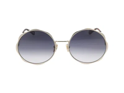 Shop Chloé Sunglasses In Gold Gold Grey