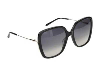 Shop Chloé Sunglasses In Black Gold Grey