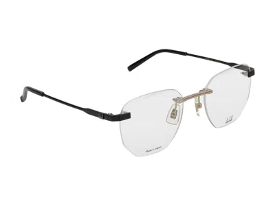 Shop Dunhill Eyeglasses In Gold Black Transparent