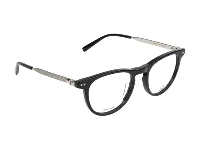 Shop Dunhill Eyeglasses In Black Silver Transparent