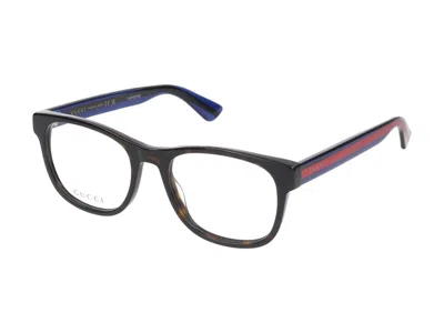 Shop Gucci Eyeglasses In Havana Blue Transparent
