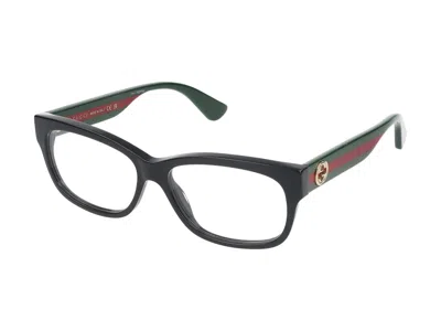 Shop Gucci Eyeglasses In Black Multicolor Transparent