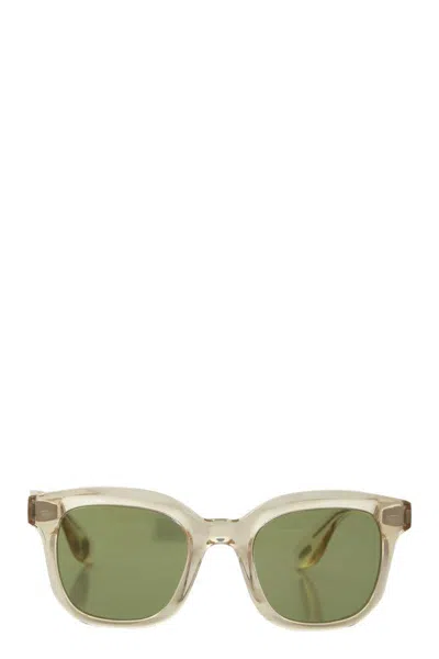 Shop Brunello Cucinelli Acetate Filù Sunglasses With Classic Lenses In Light Beige